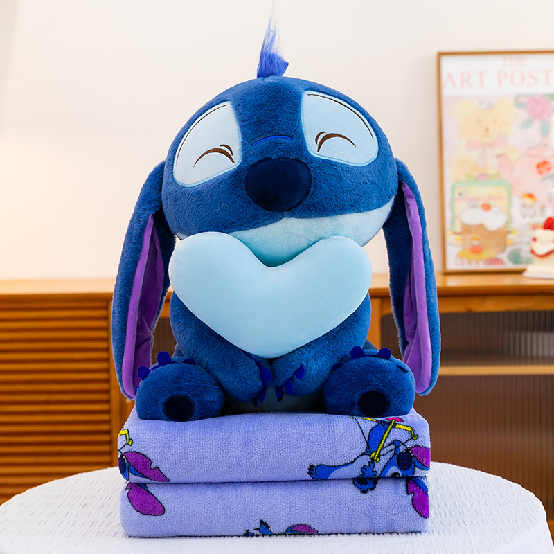 Manta de aire acondicionado de dibujos animados, almohada, edredón, almohada de siesta multifuncional dos en uno, venta directa de fábrica, comercio exterior al por mayor