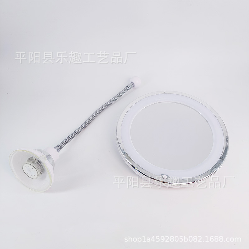 Transfronteriza 5X 10X veces de alta calidad LED Luz de relleno espejo de maquillaje espejo de belleza con luz espejo de baño con ventosa