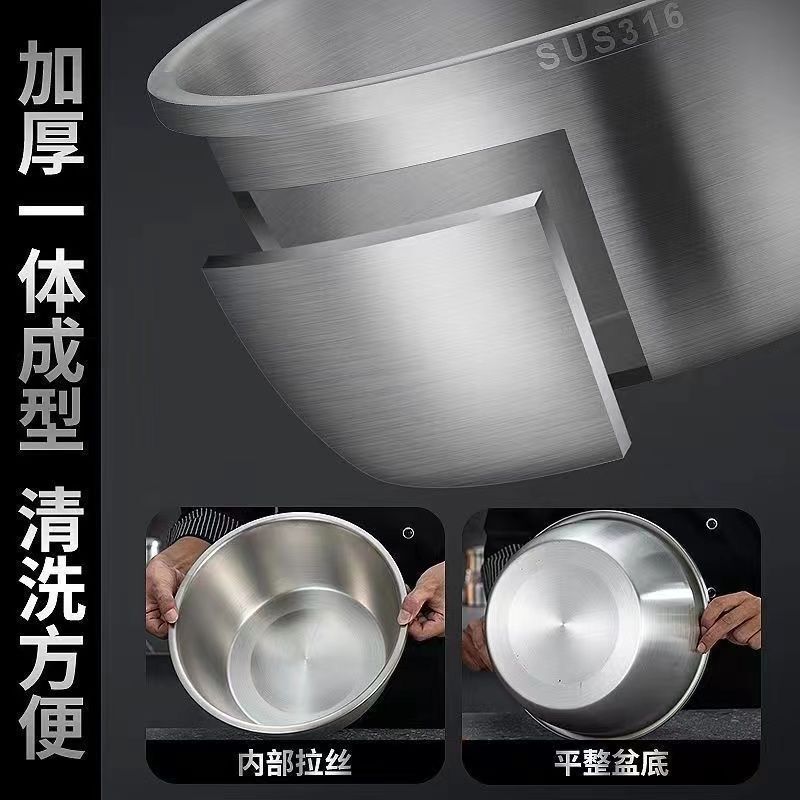 ドイツ食品グレードのステンレス鋼のシンクセット、家庭用油シンク、キッチンの卵と生地の調理スープシンク、送料無料|undefined