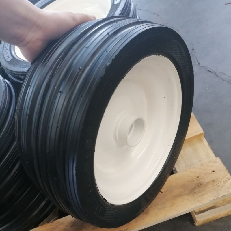 工厂直销高品质14.5/65-10.5实心橡胶轮微耕机小型农业机械轮子