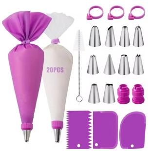 Amazon Decorating Nozzle Set Decorating Converter Silicone Decorating Bag Squeezing Cream Tool Baking Cake Decorating