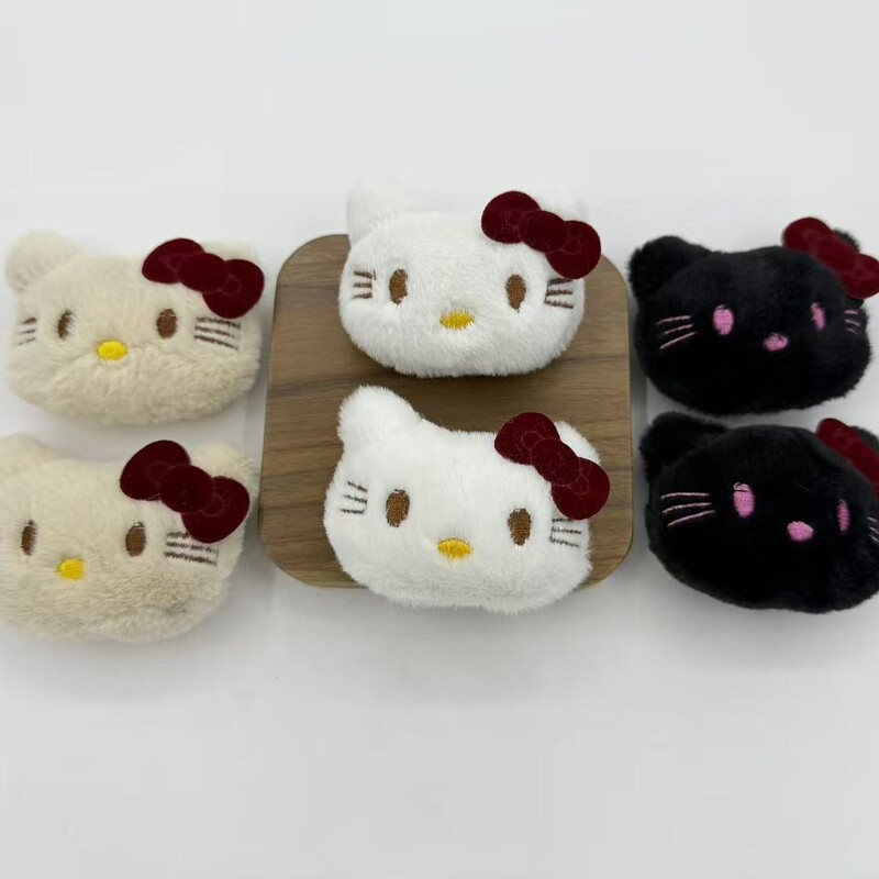 卡通毛绒KT猫配饰DIY玩偶猫咪头胸针挂件衣服包包围巾辅料配件|undefined