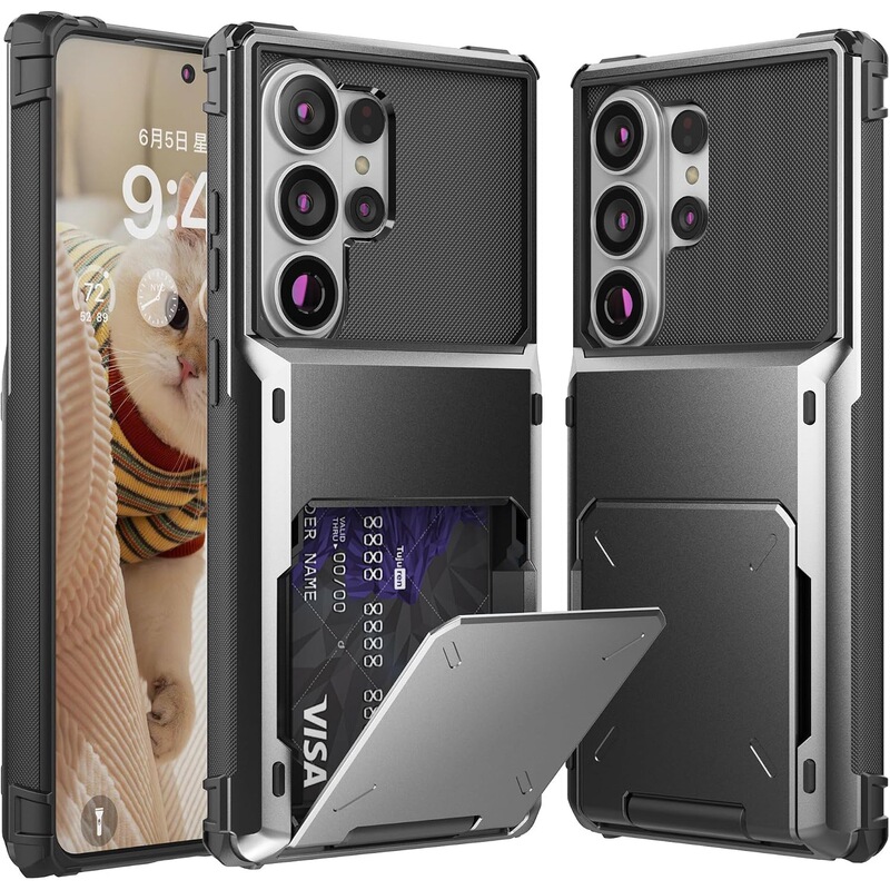 Suitable for Samsung S26Ultra phone case, S25Edge flip cover with card slot, S24FE anti-drop, S23 protective case, S22 hard case