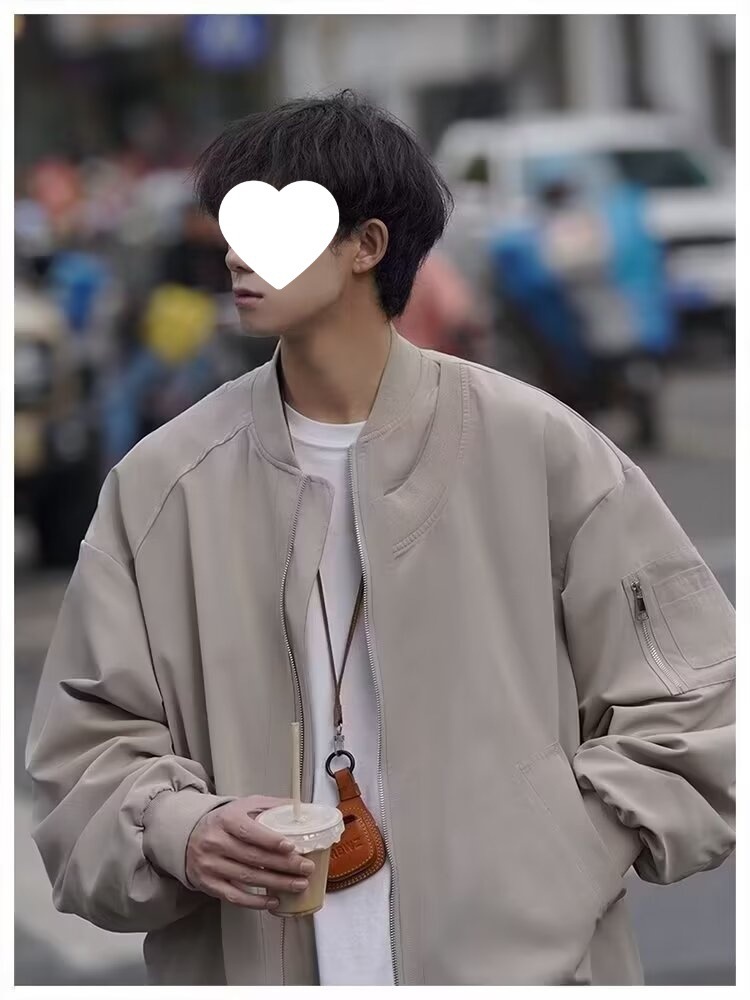 Herren Piloten Baseballjacke Mit Stehkragen Für Den Herbst_voghion.com