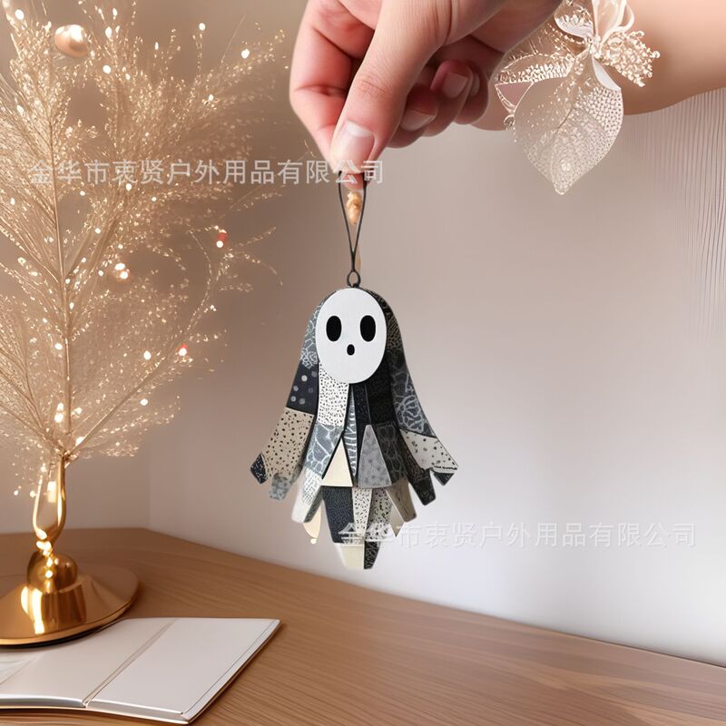 Cross-border New Wooden Small Hangers Small Ghost Door Hanging Saudi Arabia Christmas Front Door Car Background Wall Decorative Pendant Cross-border New Wooden Small Hangers Small Ghost Door Hanging Saudi Arabia Christmas Front Door Car Background Wall Decorative Pendant