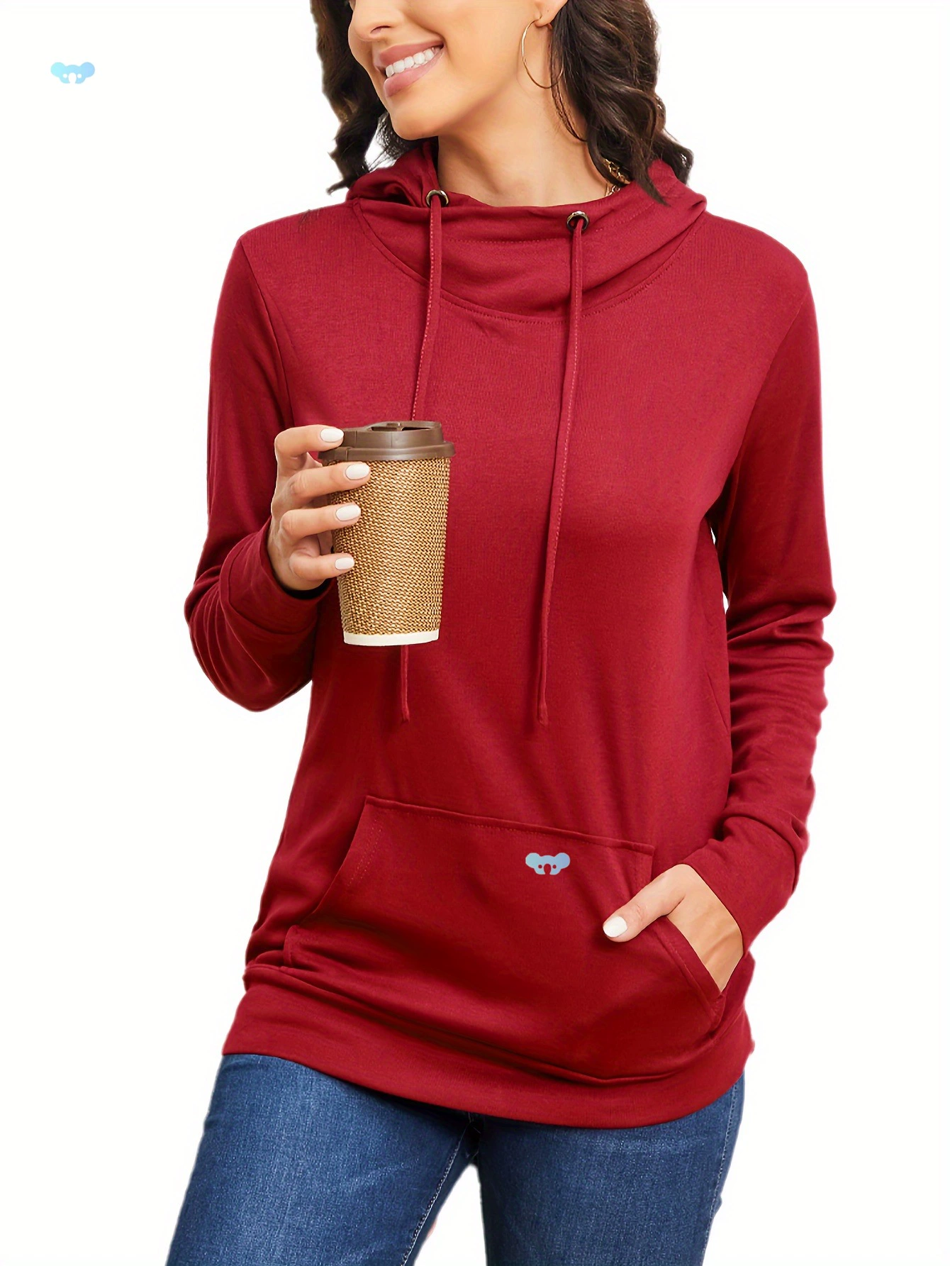 Повседневный пуловер на шнурке, толстовки с длинными рукавами, флисовые