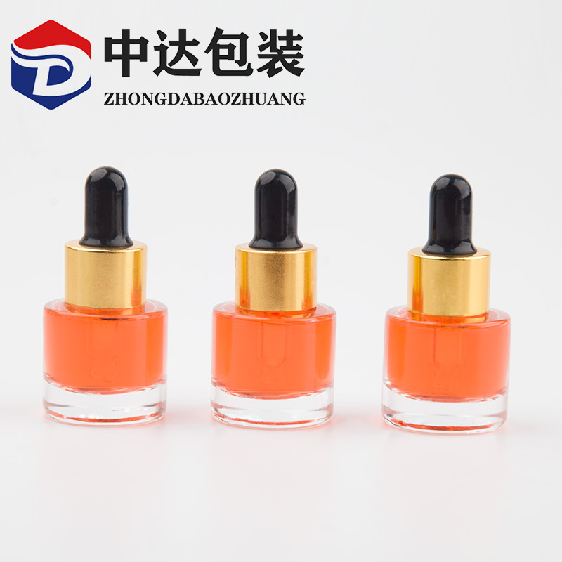 直销5ml透明玻璃瓶化妆品分装精华液滴管按摩精油护肤厚底玻璃瓶