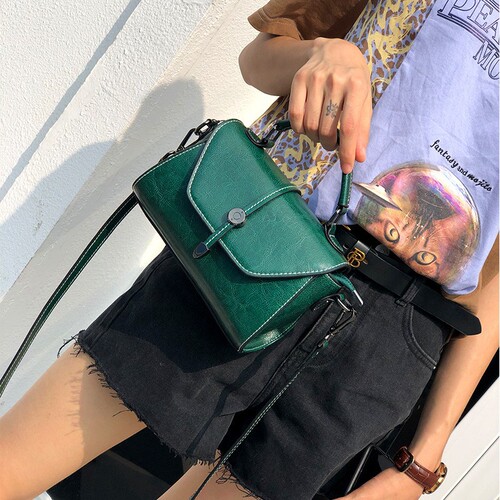Leather Small Bag for Women  New Fashion Versatile Shoulder Bag Top Handle Bag Genuine Leather Women's Bag Elegant Crossbody Bag