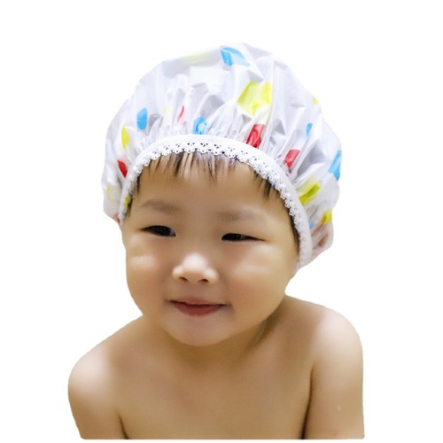 2024幼儿宝宝洗澡卡通图案浴帽儿童洗发帽防水干发帽防水淋浴帽子