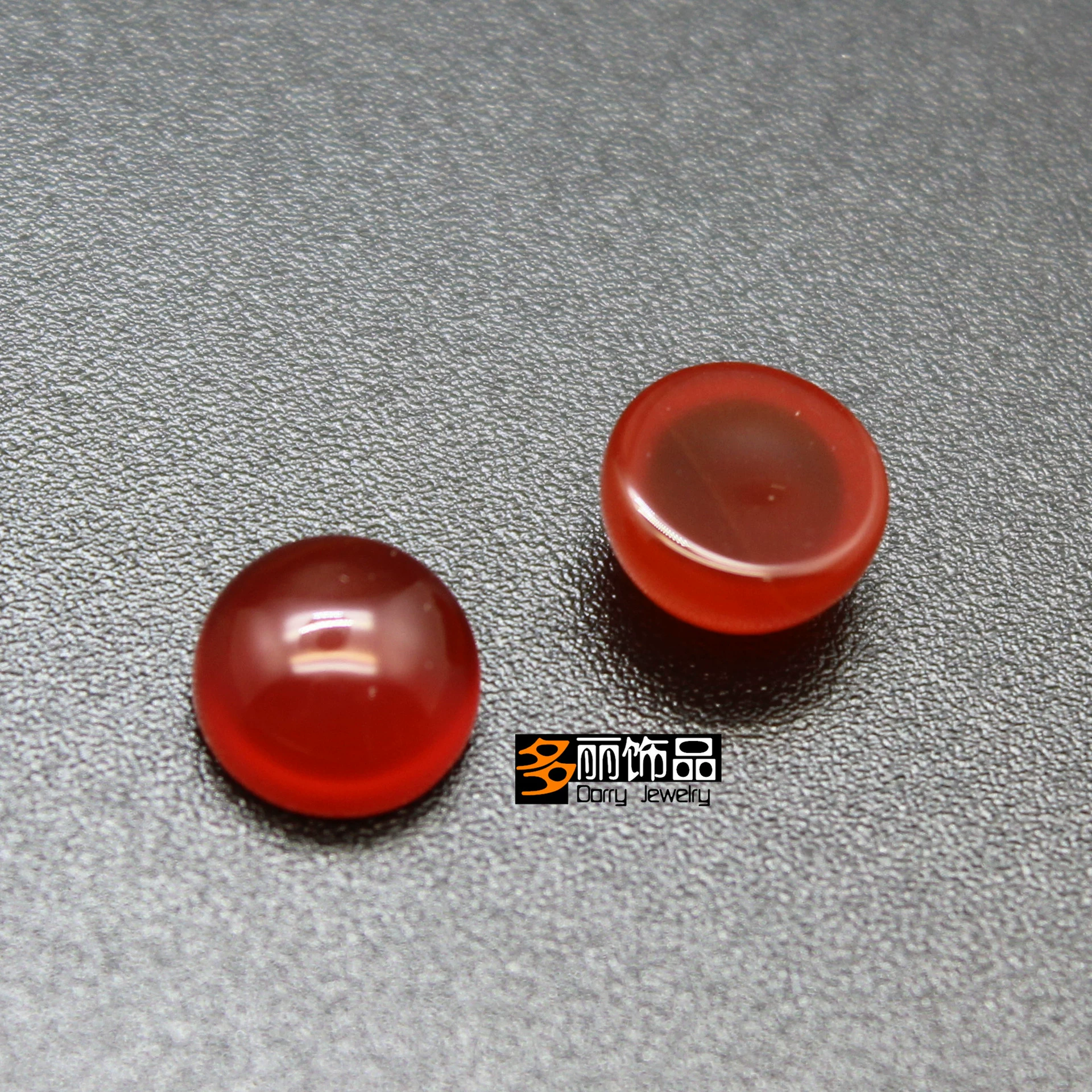 Оптовая продажа натуральный камень агат яичная лапша полукруглый красный халцедон круглое кольцо