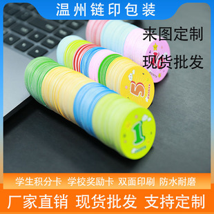 Points Reward Card Children's Praise Reward Points Coin Can be Modified Figure Double-sided Kindergarten Reward Coin Points Card Customization