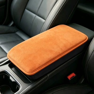 Cross-Border Manufacturer Car Armrest Armrest box - emma-orange-thick-plush-style
