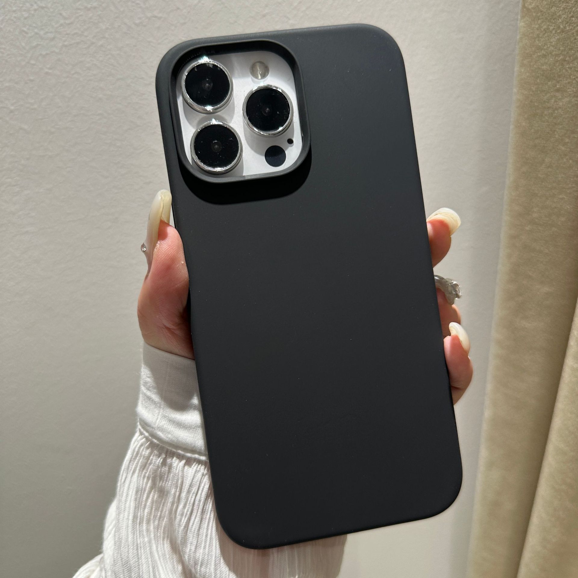 Adecuado para iphone12 funda de silicona líquida Apple 11pro piel sensación esmerilado 12max con LOGO pelusa teléfono caso