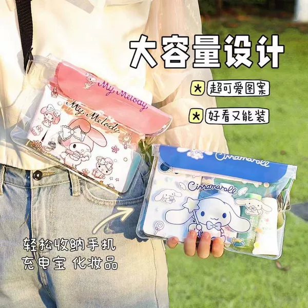 Cute waterproof mobile phone bag cartoon mobile phone waterproof waist bag touch screen swimming storage bag drifting travel diving bag