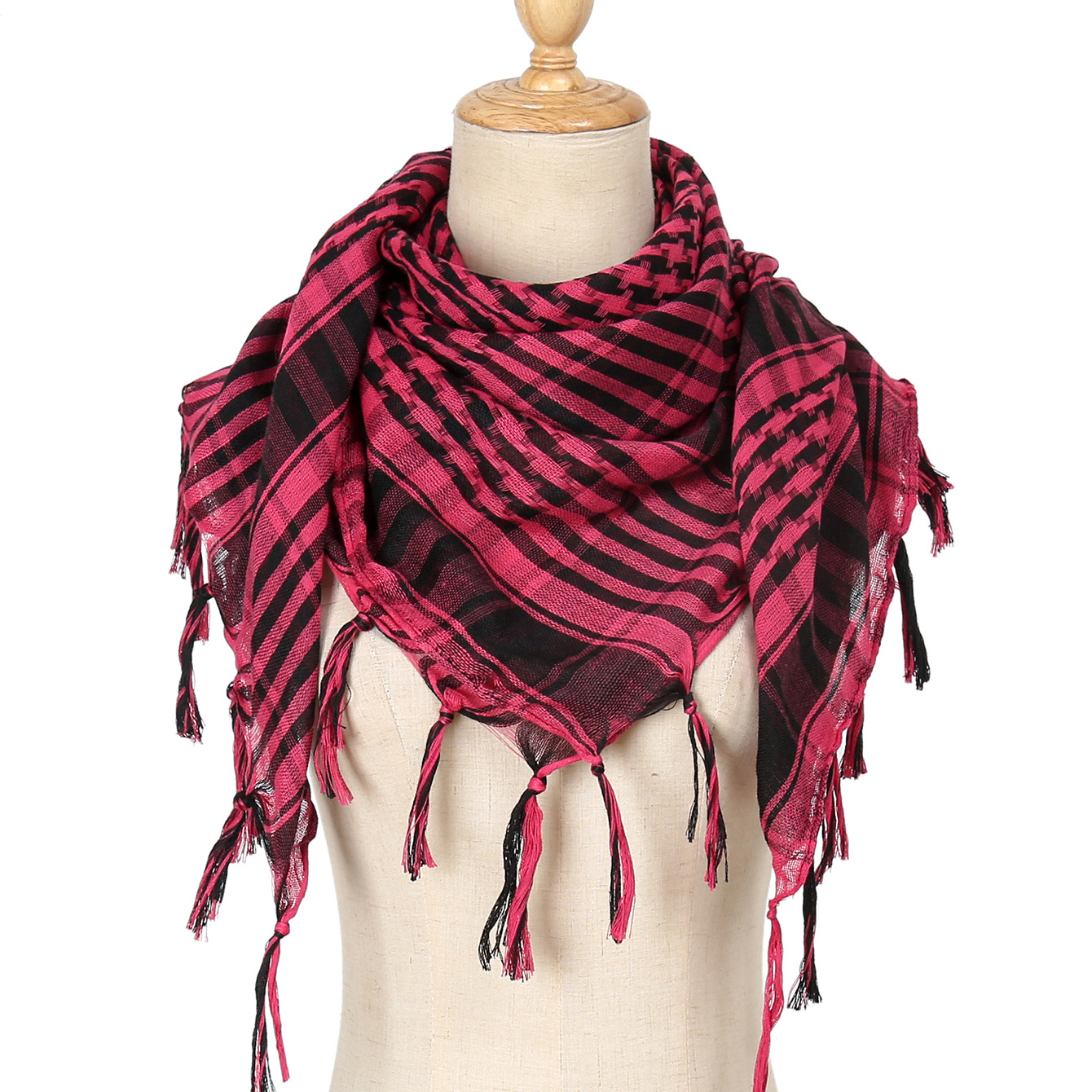 Classic Style Style Unisex Classic Style Lattice Polyester Scarf Kerchief