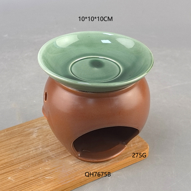 Cerámica al por mayor lámpara nocturna vela ceremonia de té polvo de sándalo incenso horno de incienso creativo casero incenso horno de aceite esencial
