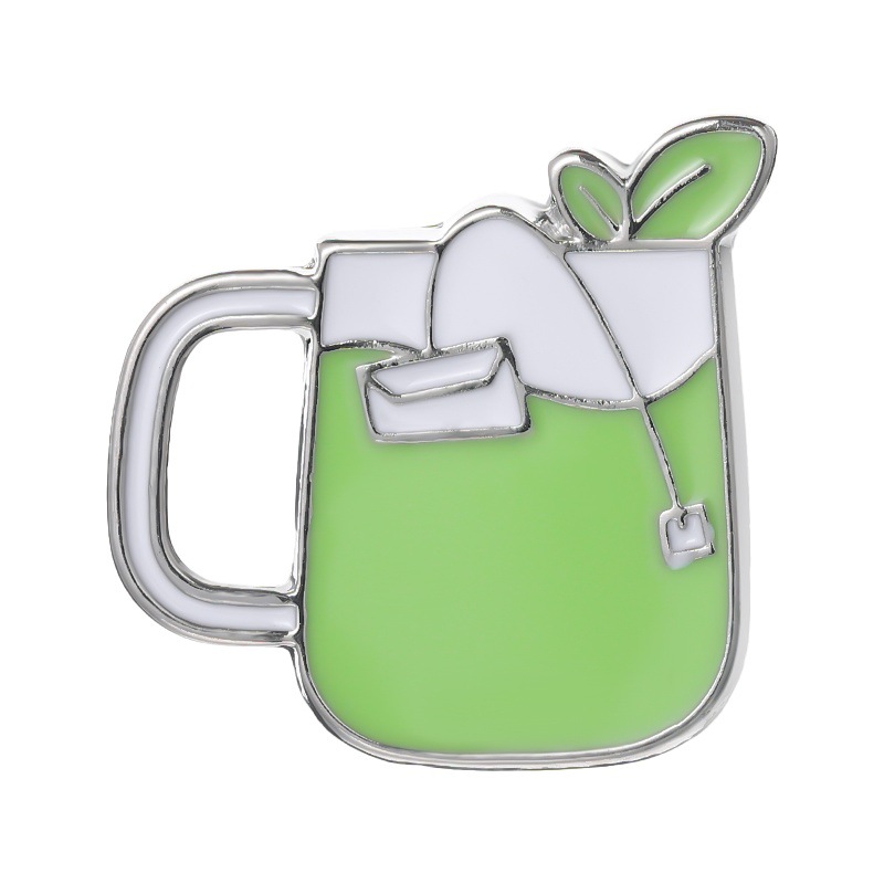 Amazon Style Cartoon Coffee Cup Shape Series Collection Exquisite Small Gift Decorations Metal Badges