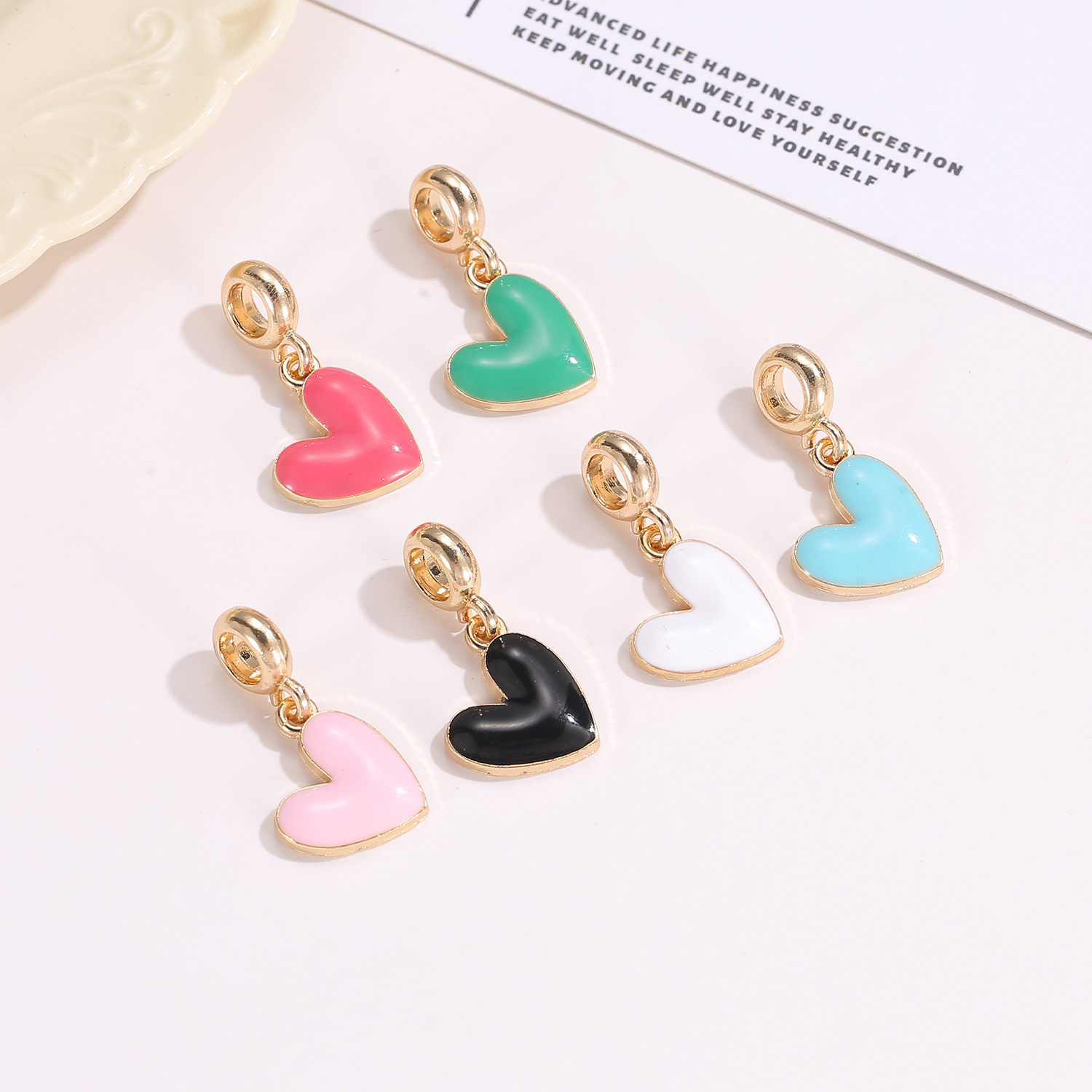 DIY Jewelry Accessories Classification 1 Piece Alloy Heart Shape Pendant