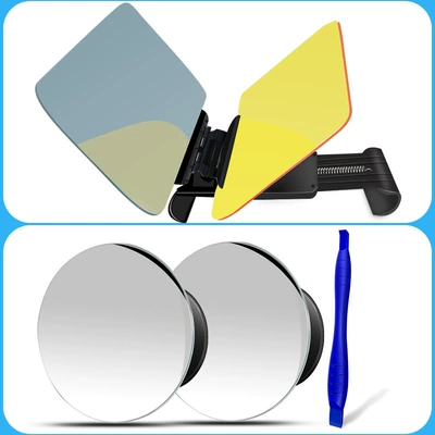 driver goggles, Other Automotive Interior Supplies - upgraded-borderless-small-round-mirror-a-pair-of-assembled-crowbar