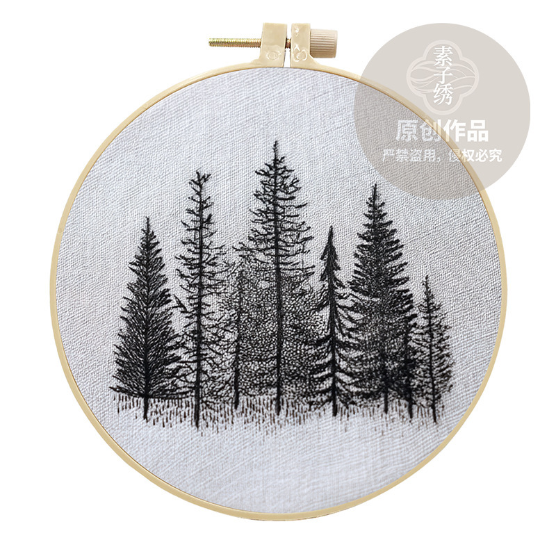 オリジナル-クロスボーダー新製品刺繍 diy 風景手作り生地材料パッケージキットクリエイティブ手作り裁縫英語|undefined