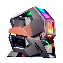 骨伽COUGAR征服者二代全塔式電競游戲電腦機箱水冷側透RGB燈效2代