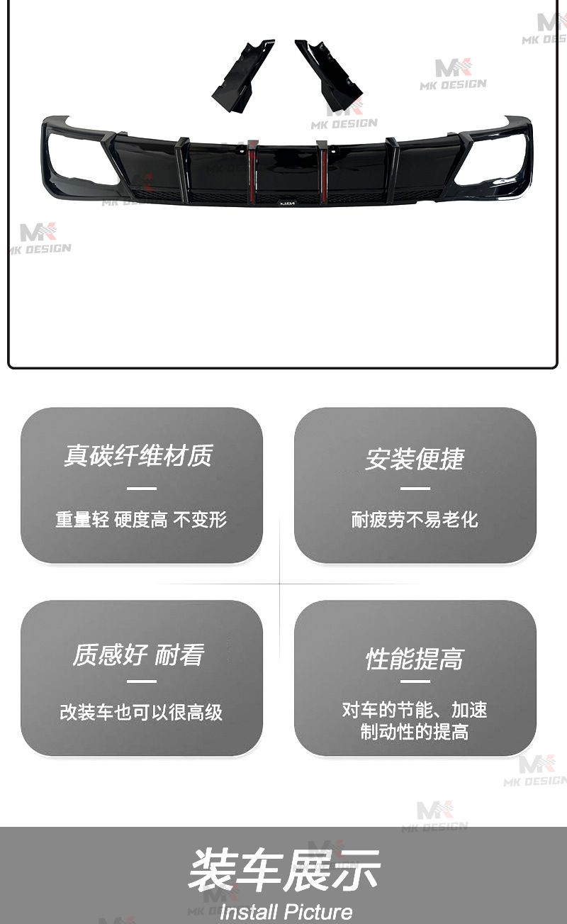 Suitable for 19-25 Bmw X5 G05 Modified Front Lip, Rear Lip, Top Wing Small Surround Kit
