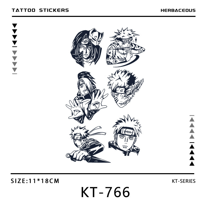 Naruto Half-Arm Herbal Tattoo Sticker Waterproof Long-Lasting Semi-Permanent Two-Week Anime Avatar for Women Naruto Half-Arm Herbal Tattoo Sticker Waterproof Long-Lasting Semi-Permanent Two-Week Anime Avatar for Women