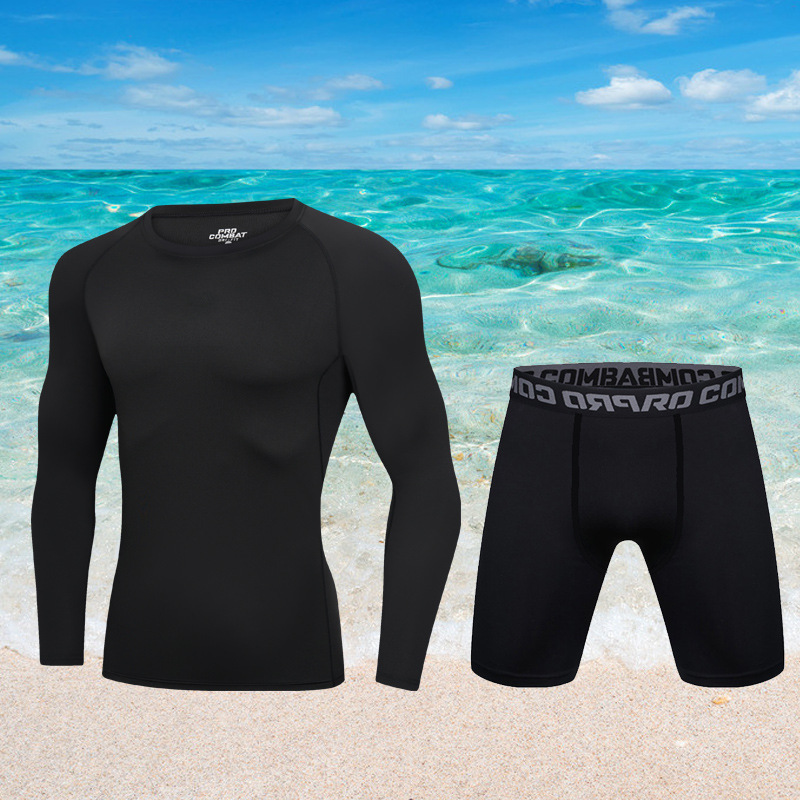 Traje de baño para hombre protector solar de cuerpo completo pantalones de manga larga bañador natación cálida surf traje de neopreno comercio exterior venta al por mayor transfronteriza