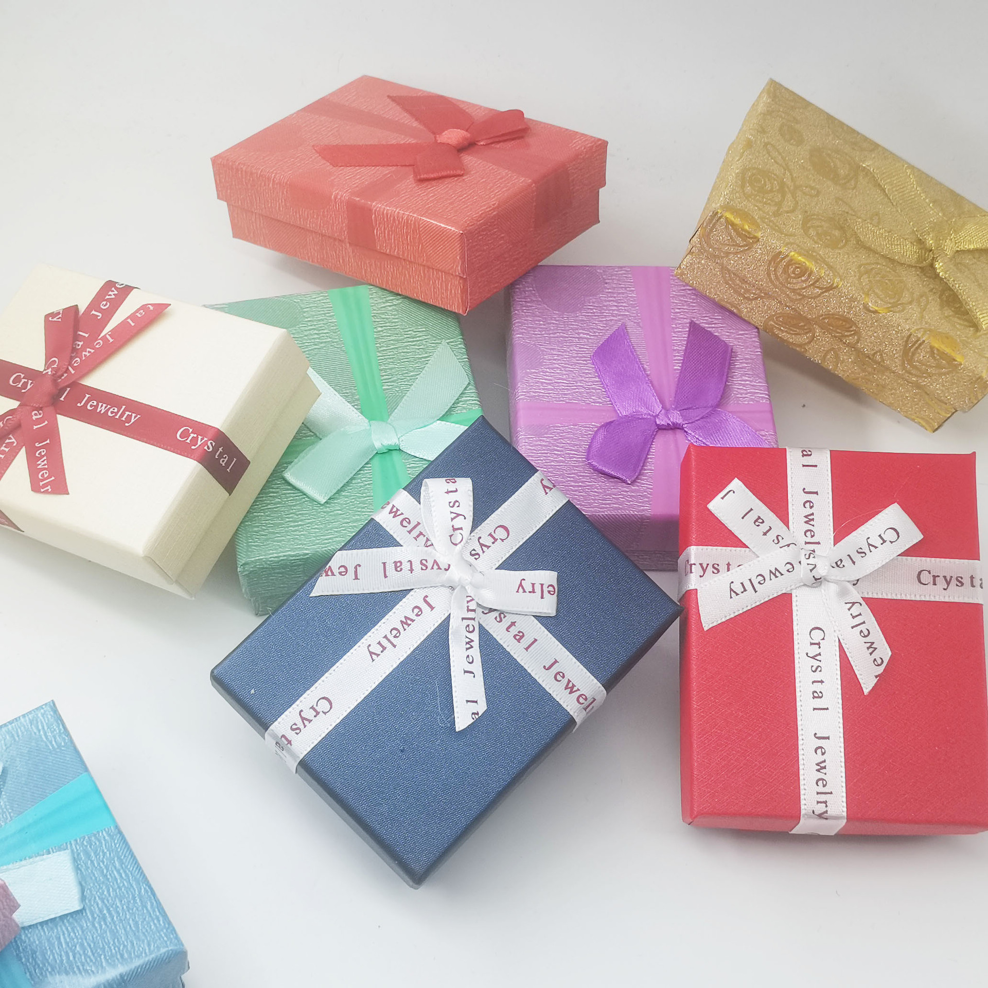 精美首饰盒纸盒十字丝带蝴蝶系列耳环戒指项链包装包装盒饰品直销