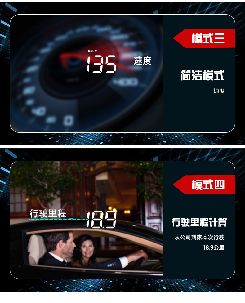 25 Smart Car Hud Head-Up Displays, Universal High-Definition Car Speed Head-Up Multi-Function Projector Obd