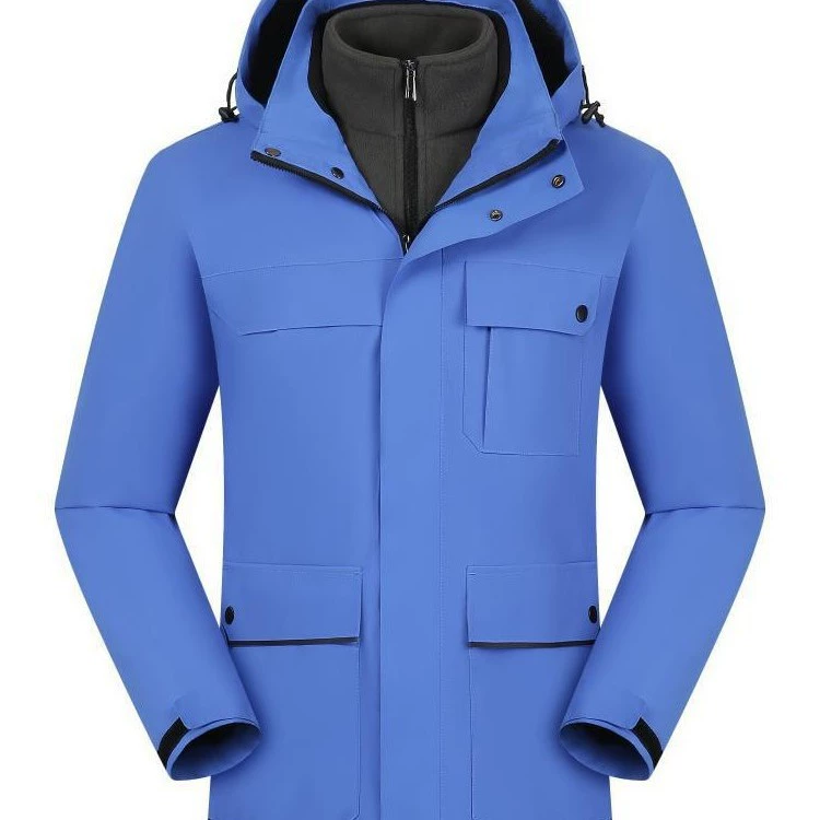 Осенняя и зимняя куртка для мужчин и женщин три в одном съемный набор из двух частей внутреннего вкладыша на открытом воздухе водонепроницаемый и теплый альпинистский костюм