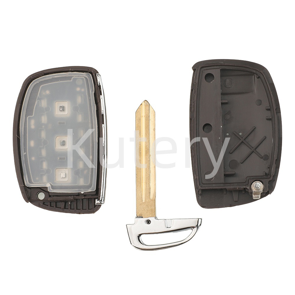 Suitable for 3-Key and 4-Key Modern Hyundai Elantra, Tucson, Sonata Smart Card Remote Car Key Shell Without Holder
