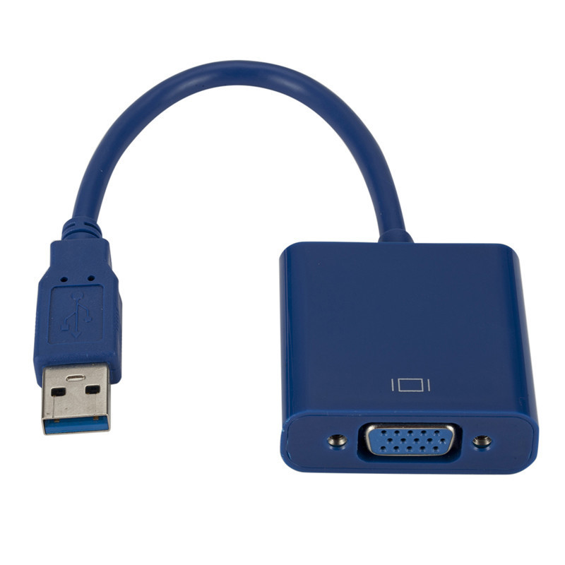 USB a VGA convertidor ordenador cable proyector USB tarjeta gráfica externa extender usb3.0 a cable VGA