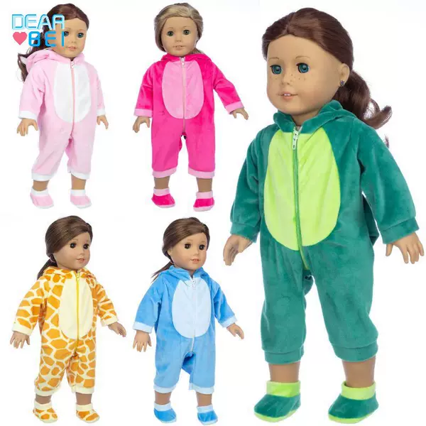 18inch American Girl Doll Clothes Cartoon Animal Jumpsuit Toy Doll Clothes Bjd Clothes Accessories