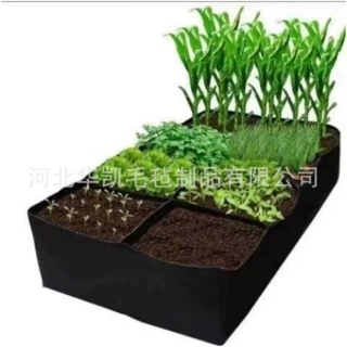 定制毛毡多格长方形美植袋 蔬菜分体式毛毡种植袋 毛毡八口种植袋