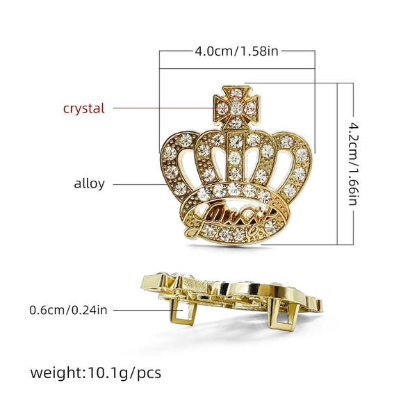 Golden footwear buckle, English, 40x, 42mm
