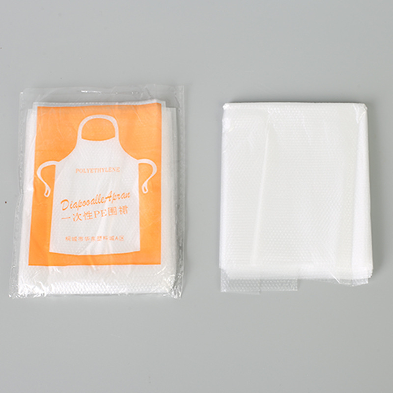 Wholesale disposable aprons, individually packaged, for catering, hot pot kitchens, waterproof and anti-stain, transparent plastic aprons for wholesale