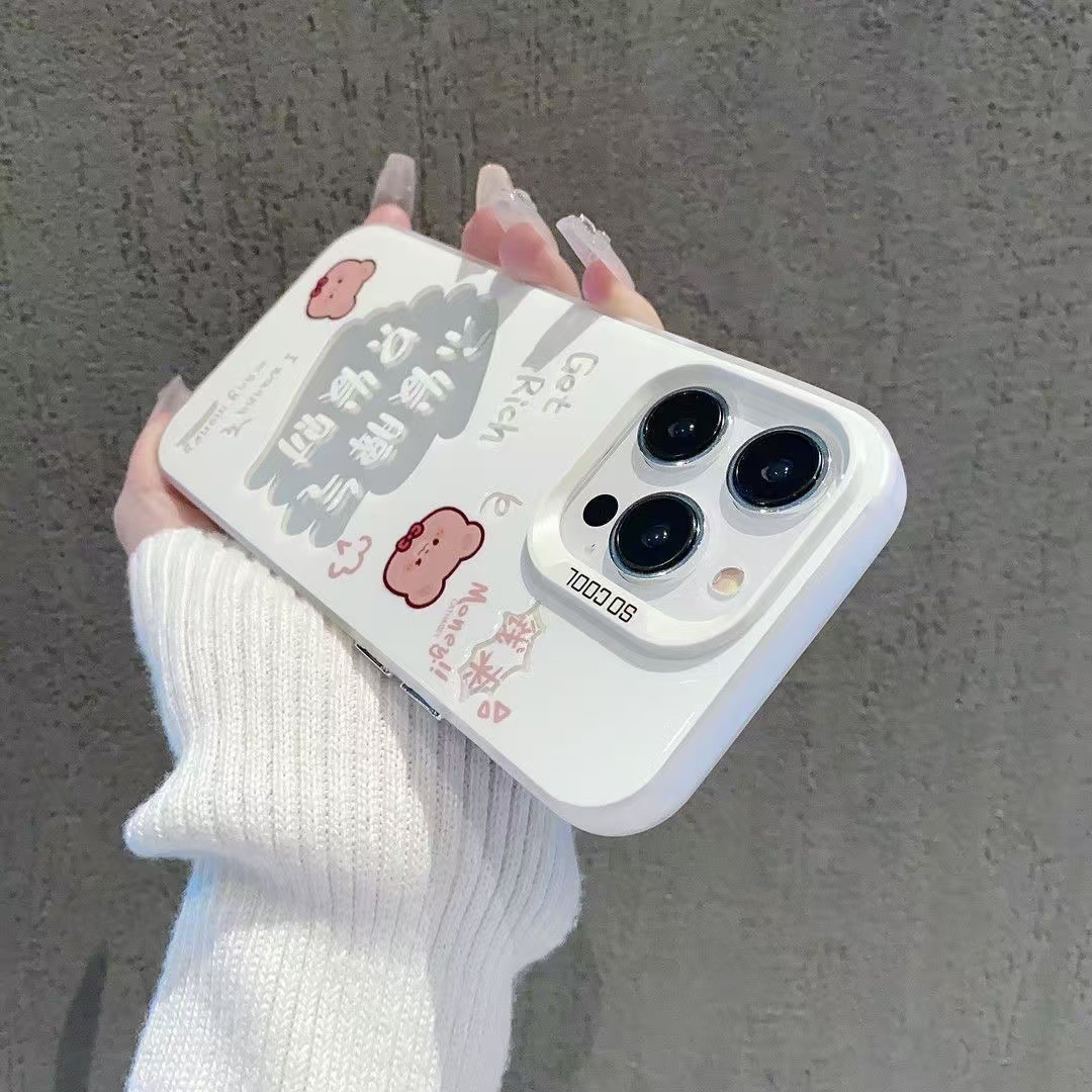 Nueva aplicación iphone16 linda funda para teléfono móvil Apple 15promax/14 anti-caída 13pro personalidad 12 chica