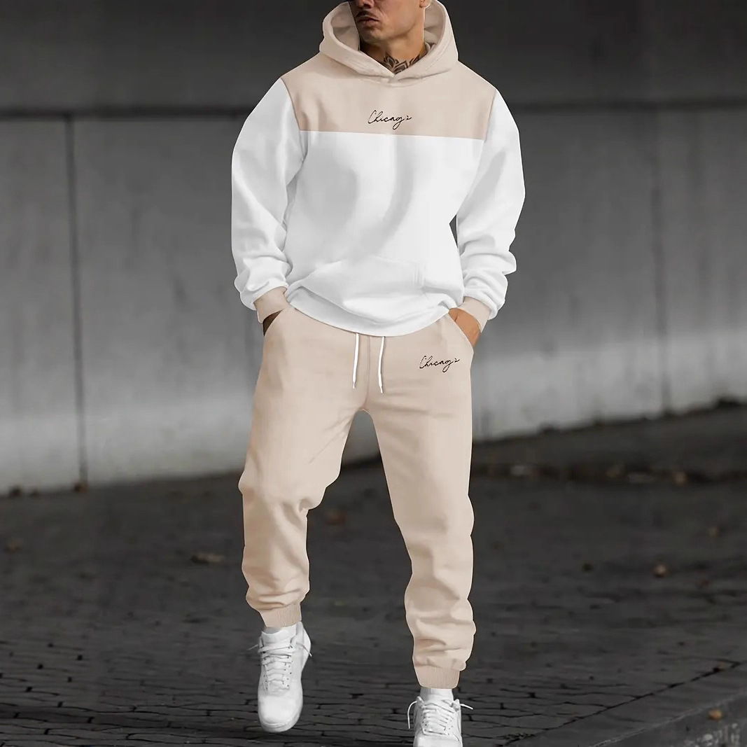 Cross-Border Export New Men's Hoodie Sweatshirt Suit 3D Digital Printing Fashion Outdoor Casual Sportswear