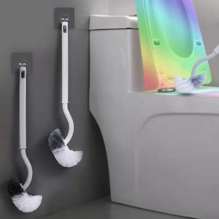 Japanese-style S-type toilet brush without dead corners, no stains, household daily toilet brush soft and hard Hair Design Source factory