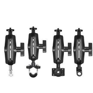 Aluminum Alloy Motorcycle Electric Car Rearview Mirror Handlebar Fixing Bracket Powerful Clamp Recorder Motion Camera Mobile Phone
