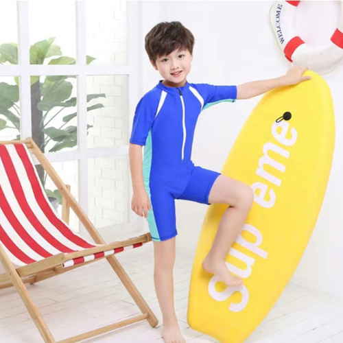 Girls' children's swimsuits with chest pads, boys' one-piece quick-drying training swimsuits, older children's girls' swimsuit suits wholesale