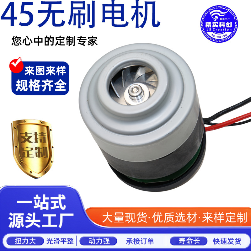 45微型无刷直流马达整机车载吸尘器扫地机洗地机气泵45无刷电机