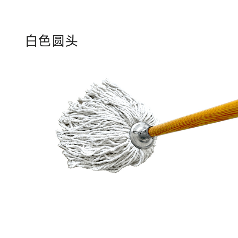 木製ポールモップ純綿糸家庭用昔ながらのモップダストプッシュモップ工場学校プロパティ吸収性木製ポールスチールLサイズ|undefined