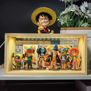 One Piece Luffy Zoro Peripheral Night Light Table Lamp Ornaments for Couples Children's Day Birthday Gifts