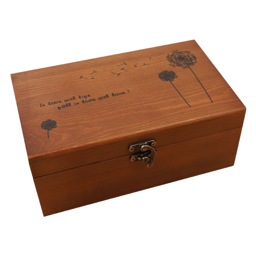 Directo de fábrica de pino vintage sólido traje de caja de costura grande multifuncional kit de costura para el hogar entrega de una sola pieza