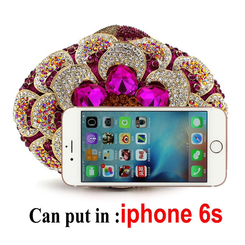 BL037 AliExpress bolsas de diamante de metal de diamantes huecos bolsas de banquete de damas embrague