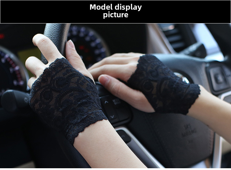 Fabrik direkt sonnencreme spitze handschuhe halb finger frauen sommer dünne fahren finger narbe tattoo halbe dekoration großhandel_voghion.com