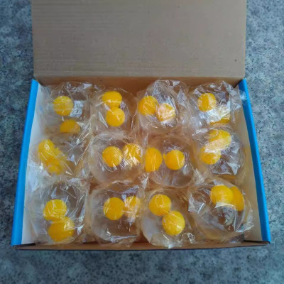 發泄球批發雙黃蛋籃球仿真雞蛋2個黃幹淨透明度高無雜質小籃球