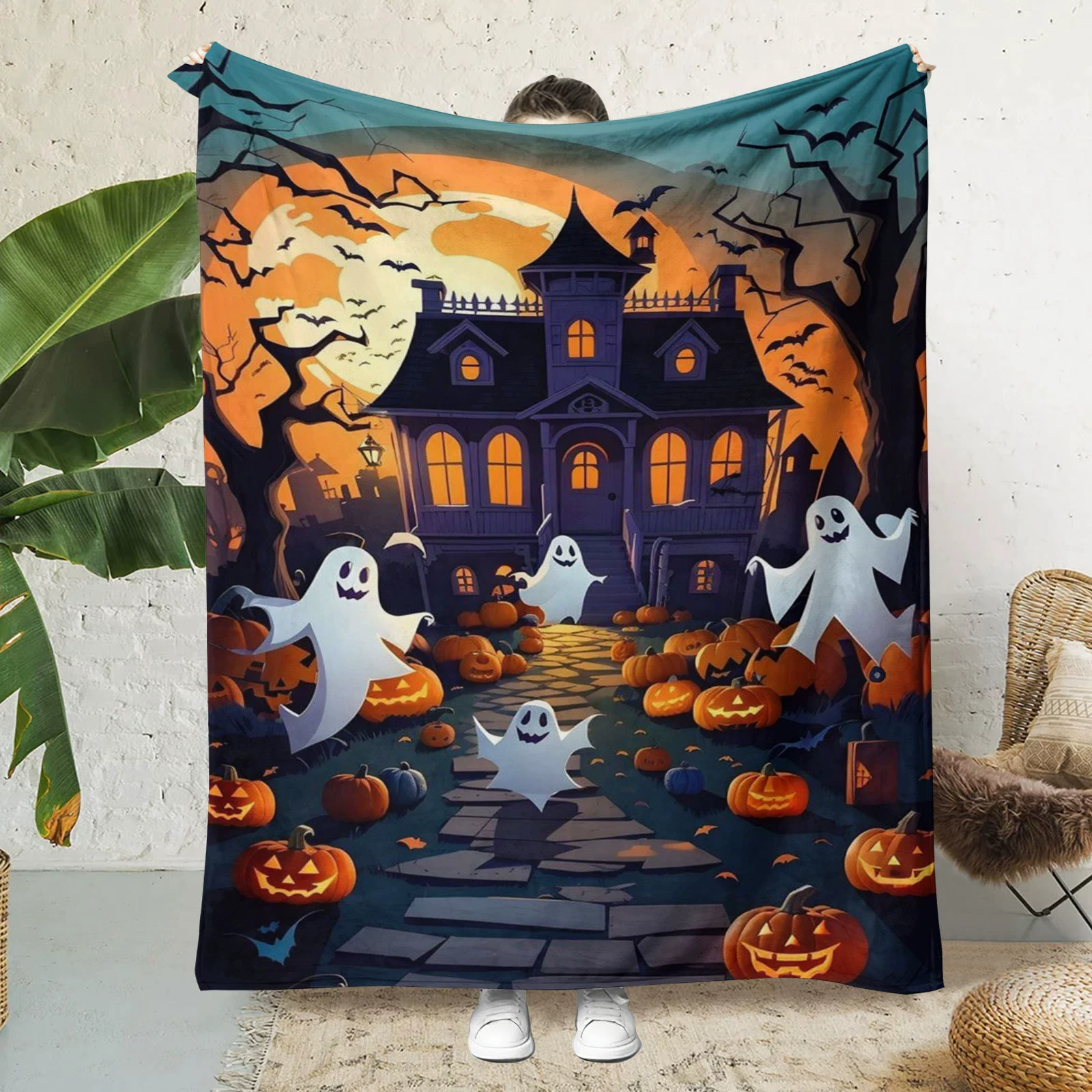Flannel children's ghost duvet, (Cross-border trading), 3D, increased thickness